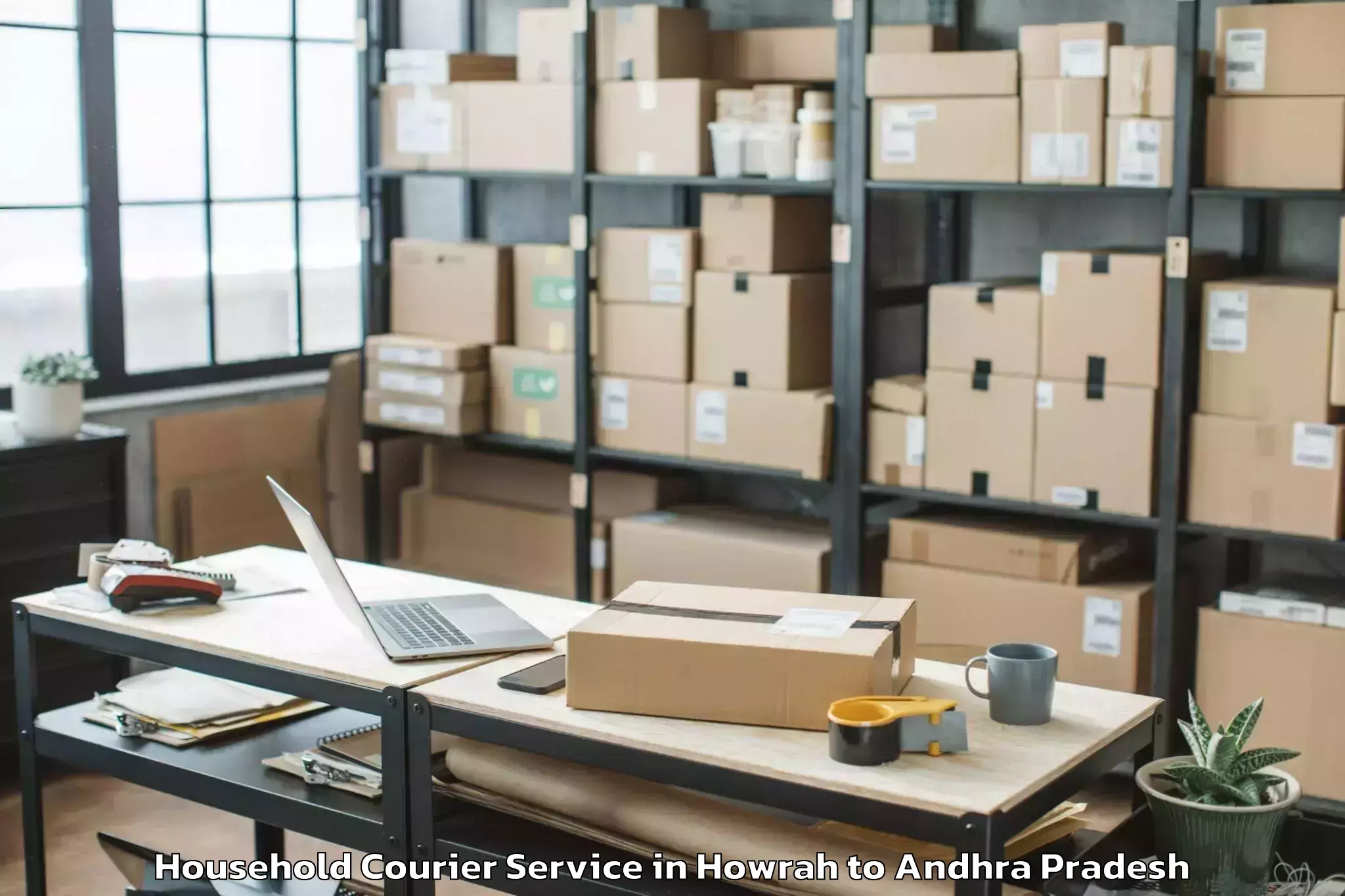 Top Howrah to Bondapalli Household Courier Available